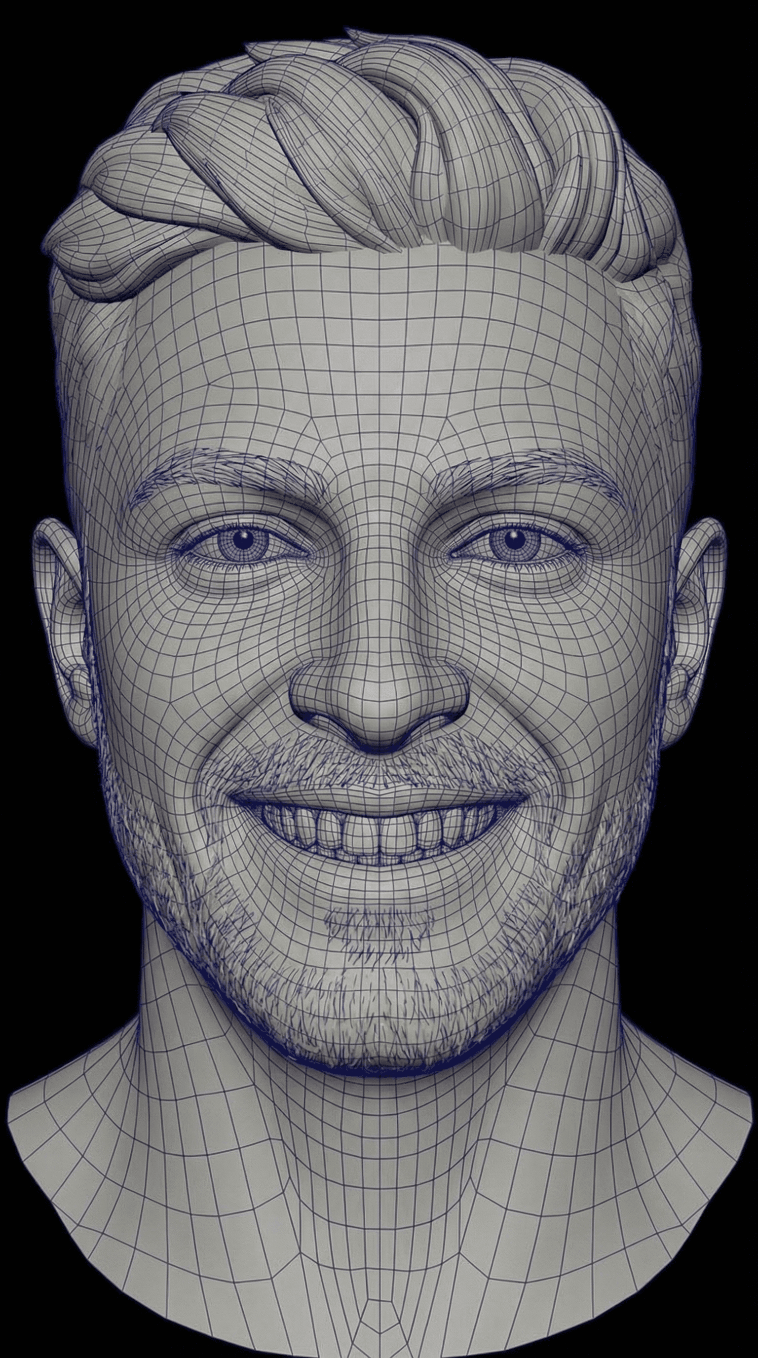 3D Face Sculpture after